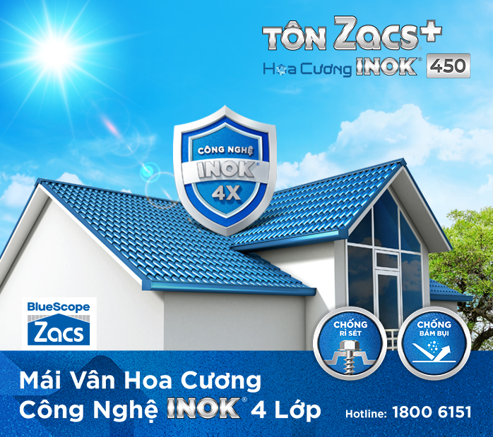 Tôn Zacs+ Hoa cương Inok