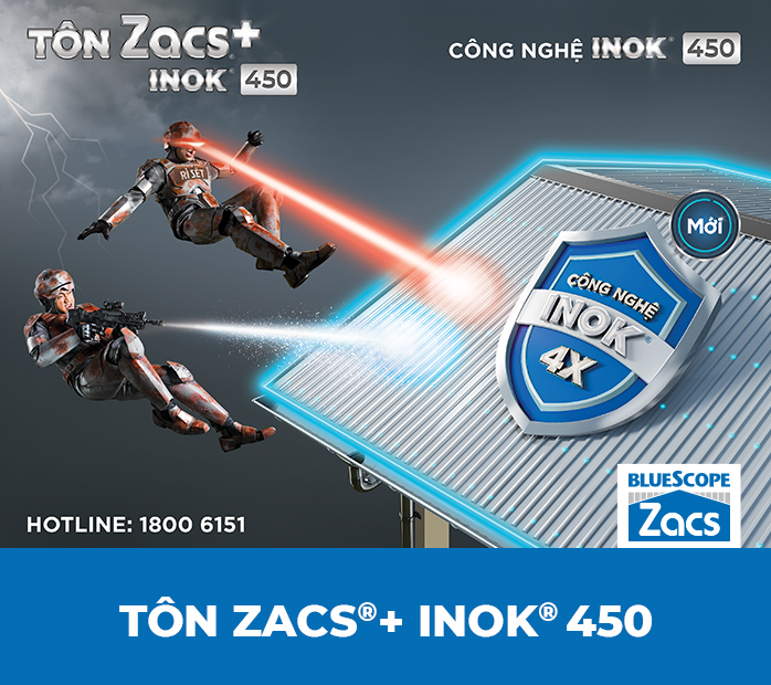 Tôn Zacs+ Inok 450