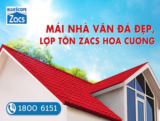 Sử dụng tôn Zacs giúp giảm hao phí trong định mức lợp mái tôn