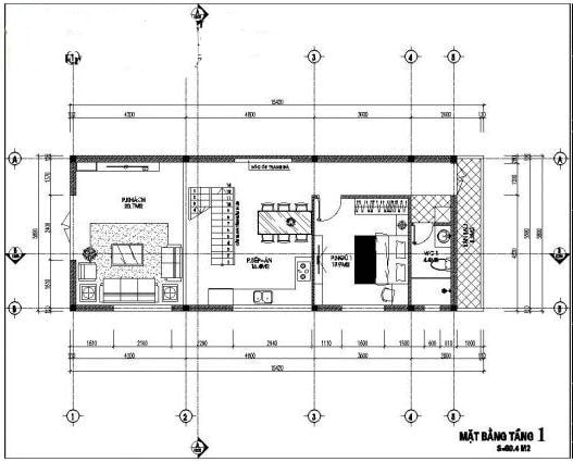 bản thiết kế nhà cấp 4 gác lửng