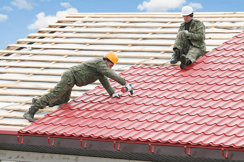 lắp đặt các tấm tôn